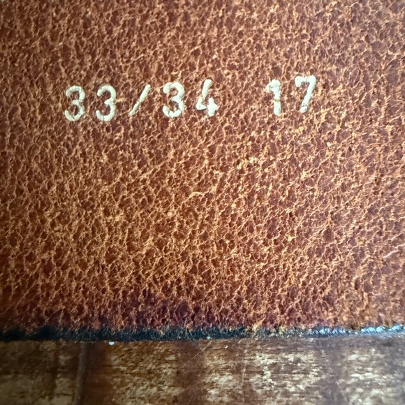 Vintage Replay Cognac Leather Belt with Metal Buckle - Picture 10 of 13